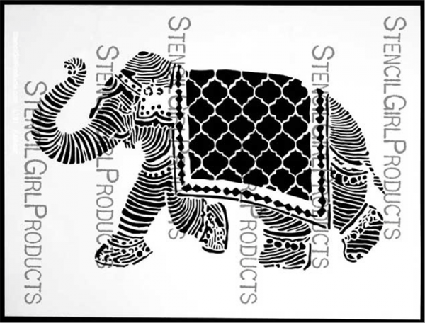 Elephant March Stencil