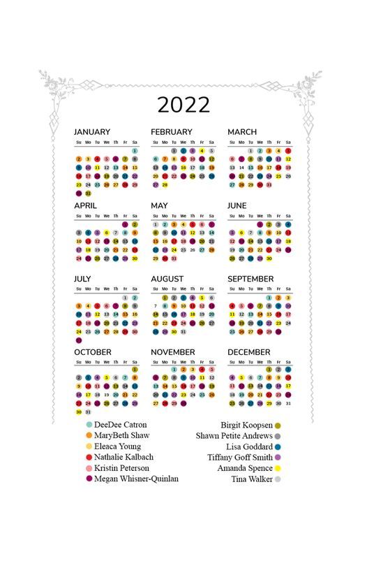Artist Almanac Calendar Key